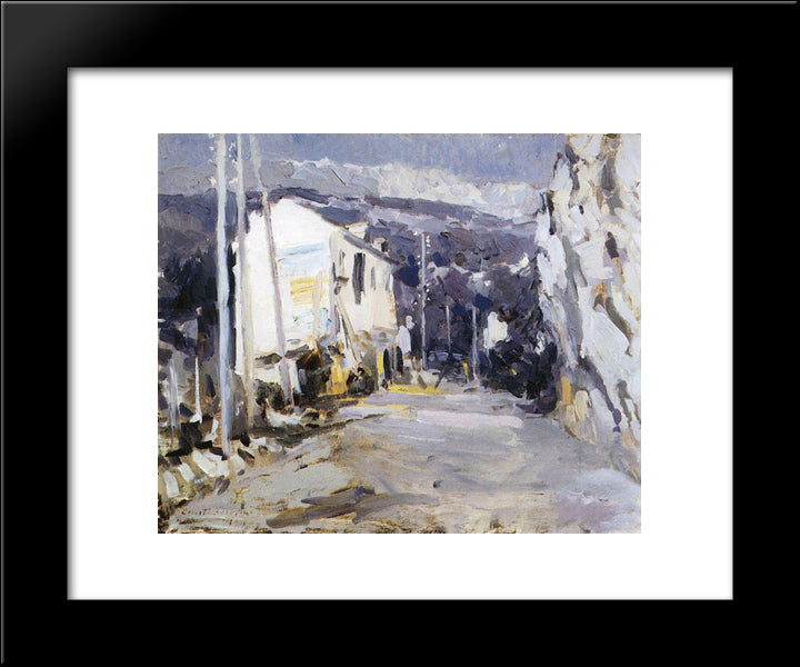 The Road In The Southern City 20x24 Black Modern Wood Framed Art Print Poster by Korovin, Konstantin