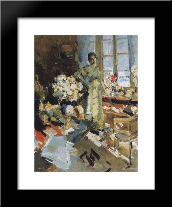 Winter Sun 20x24 Black Modern Wood Framed Art Print Poster by Korovin, Konstantin