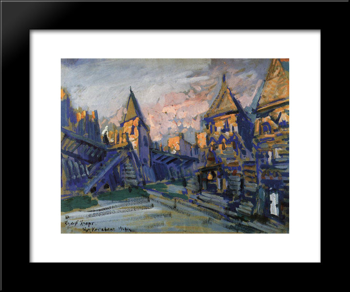 Yaroslavna'S Lament 20x24 Black Modern Wood Framed Art Print Poster by Korovin, Konstantin