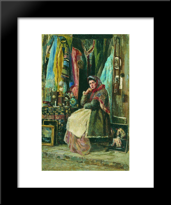 Antique Shop 20x24 Black Modern Wood Framed Art Print Poster by Makovsky, Konstantin