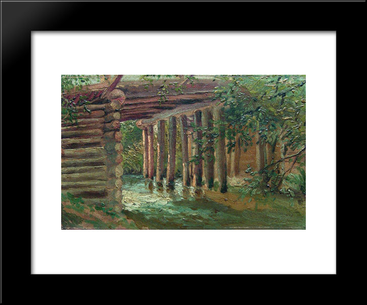 Bridge 20x24 Black Modern Wood Framed Art Print Poster by Makovsky, Konstantin