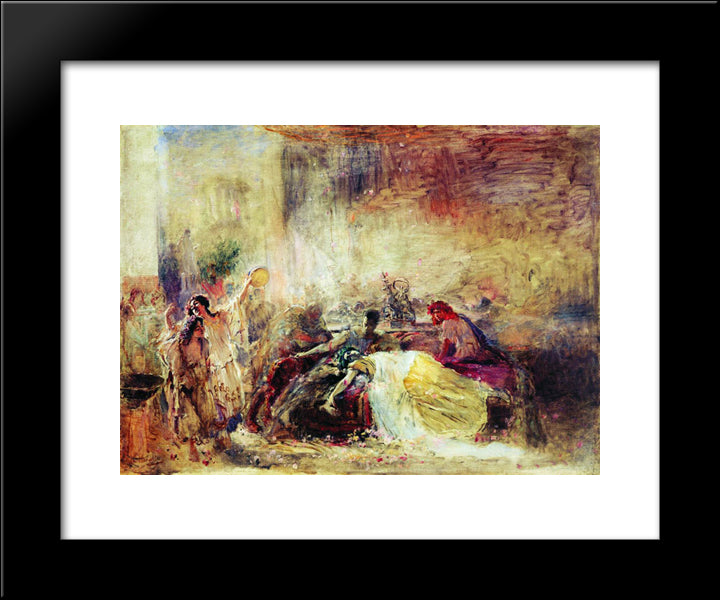 Death Of Petronius 20x24 Black Modern Wood Framed Art Print Poster by Makovsky, Konstantin
