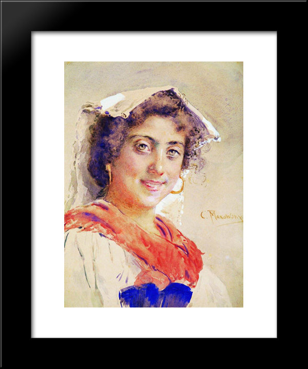 Italian 20x24 Black Modern Wood Framed Art Print Poster by Makovsky, Konstantin