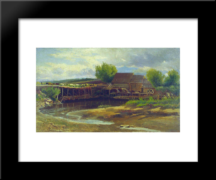 Landscape With Lake 20x24 Black Modern Wood Framed Art Print Poster by Makovsky, Konstantin