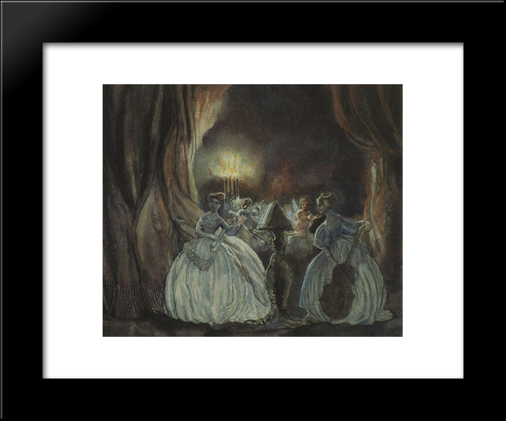 Concert 20x24 Black Modern Wood Framed Art Print Poster by Somov, Konstantin