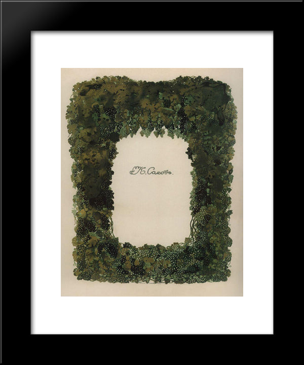 Frontispiece Of The Journal 'World Of Art' 20x24 Black Modern Wood Framed Art Print Poster by Somov, Konstantin