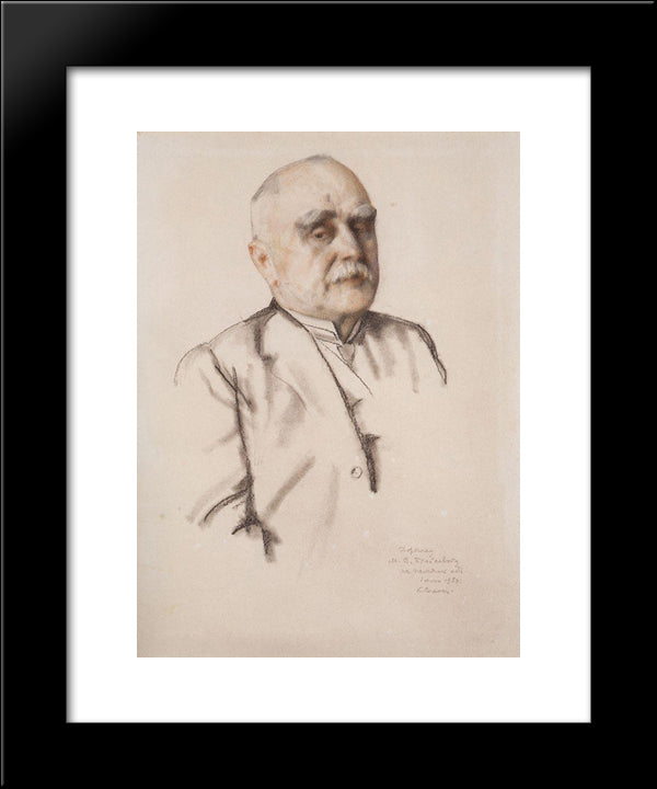 Portrait Of M. Braykevich 20x24 Black Modern Wood Framed Art Print Poster by Somov, Konstantin