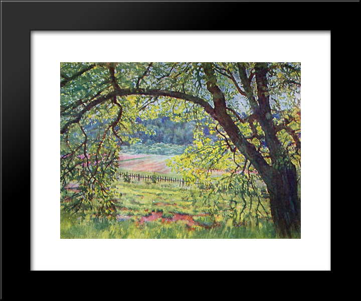 Light And Air 20x24 Black Modern Wood Framed Art Print Poster by Yuon, Konstantin