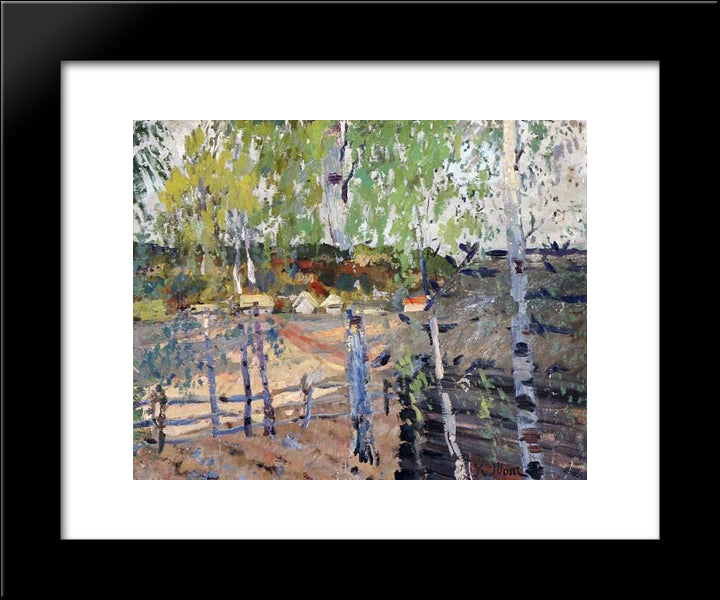 The Countryside View 20x24 Black Modern Wood Framed Art Print Poster by Yuon, Konstantin