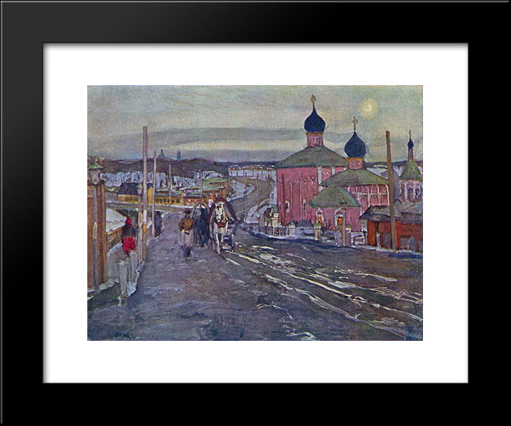 The Twilight 20x24 Black Modern Wood Framed Art Print Poster by Yuon, Konstantin