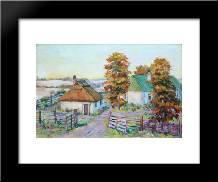 Ukrainian Landscape 20x24 Black Modern Wood Framed Art Print Poster by Yuon, Konstantin