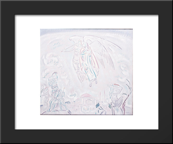 Agia Sofia 20x24 Black Modern Wood Framed Art Print Poster by Parthenis, Konstantinos