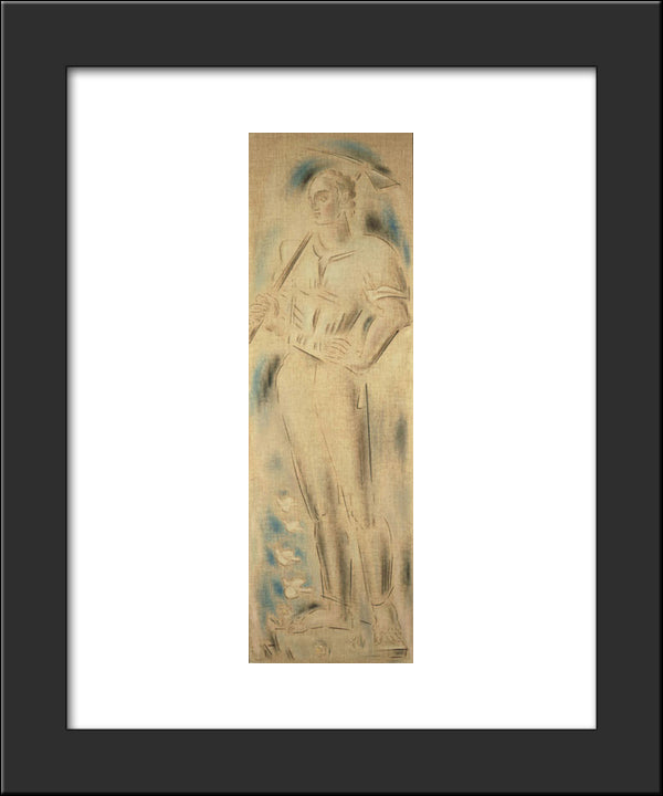 Gazing At Peace 20x24 Black Modern Wood Framed Art Print Poster by Parthenis, Konstantinos