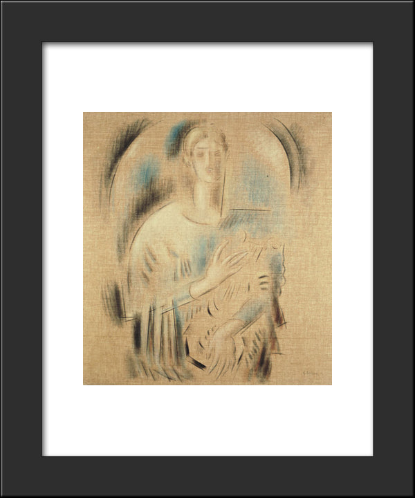 St. Cecilia 20x24 Black Modern Wood Framed Art Print Poster by Parthenis, Konstantinos