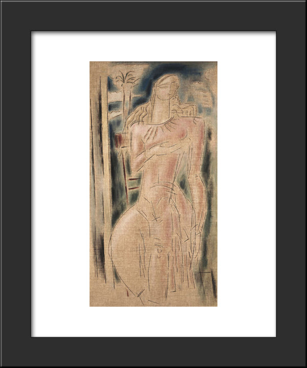 The Virgin Mary 20x24 Black Modern Wood Framed Art Print Poster by Parthenis, Konstantinos