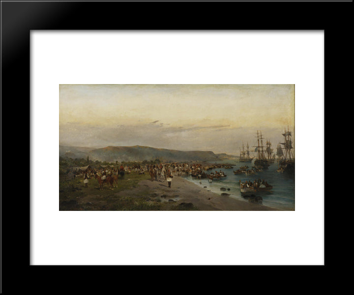 Karaiskakis, Faliro 20x24 Black Modern Wood Framed Art Print Poster by Volanakis, Konstantinos