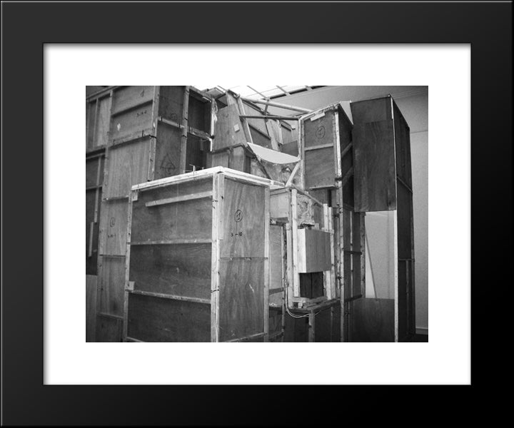 Merzbau Seen From The Outside 20x24 Black Modern Wood Framed Art Print Poster by Schwitters, Kurt