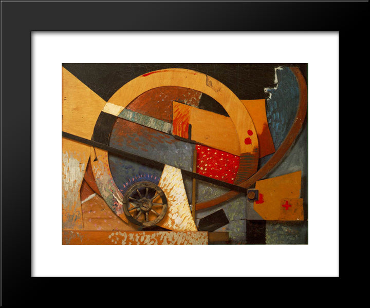 New Merzpicture 20x24 Black Modern Wood Framed Art Print Poster by Schwitters, Kurt