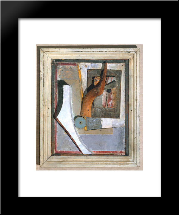 Relief In Relief 20x24 Black Modern Wood Framed Art Print Poster by Schwitters, Kurt