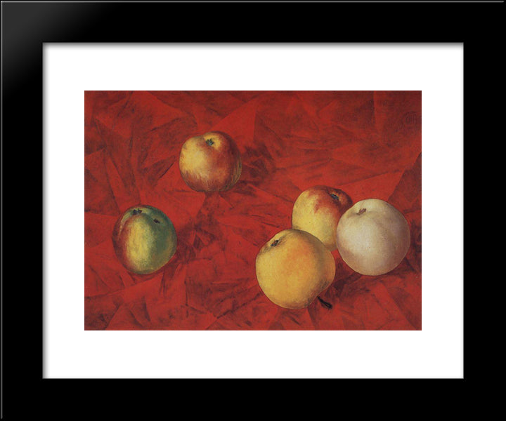 Apples 20x24 Black Modern Wood Framed Art Print Poster by Petrov Vodkin, Kuzma