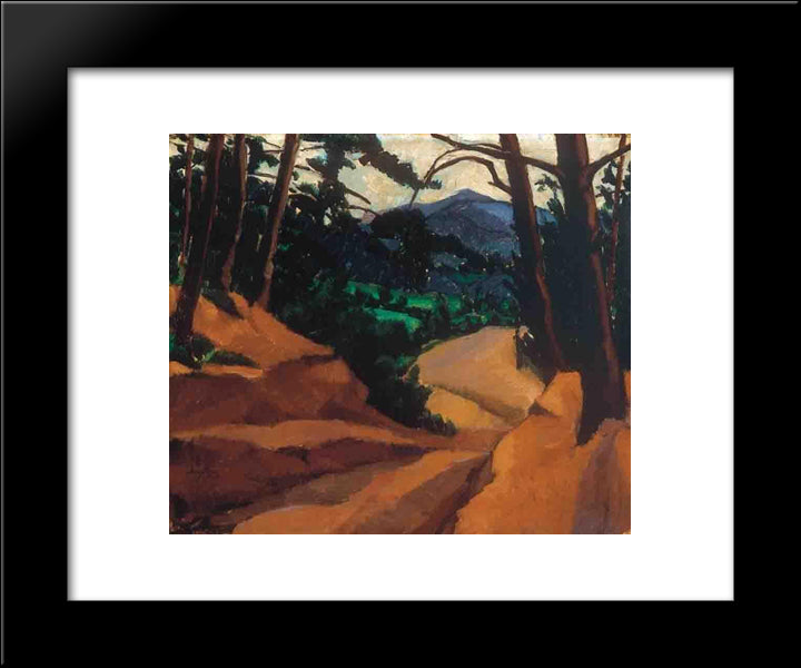 Forest Landscape 20x24 Black Modern Wood Framed Art Print Poster by Tihanyi, Lajos