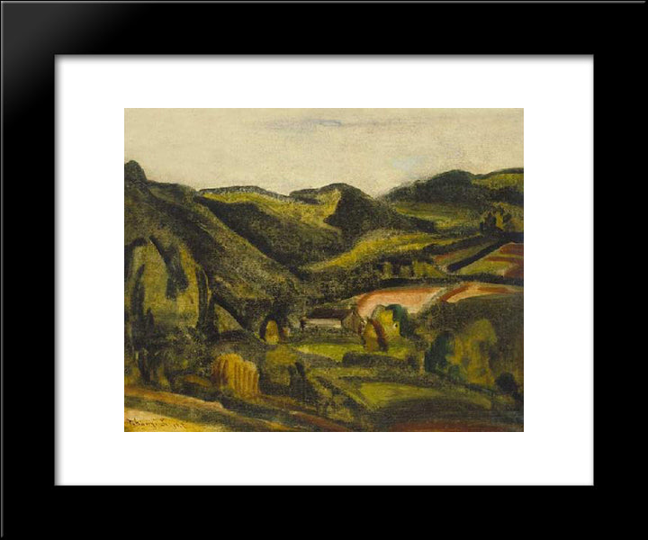 Landscape 20x24 Black Modern Wood Framed Art Print Poster by Tihanyi, Lajos