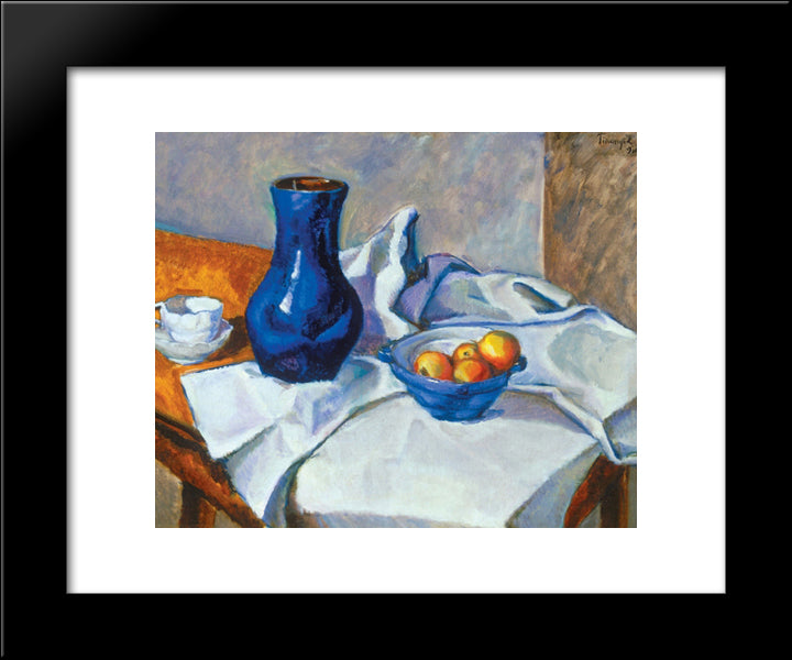 Still-Life 20x24 Black Modern Wood Framed Art Print Poster by Tihanyi, Lajos