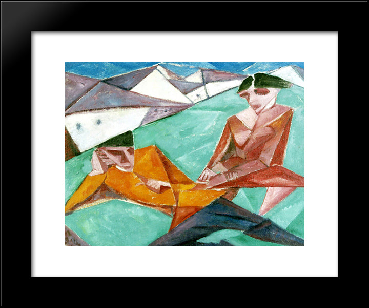 Aldeia Russa 20x24 Black Modern Wood Framed Art Print Poster by Segall, Lasar