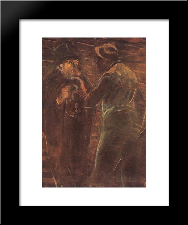Mugging 20x24 Black Modern Wood Framed Art Print Poster by Mednyanszky, Laszlo