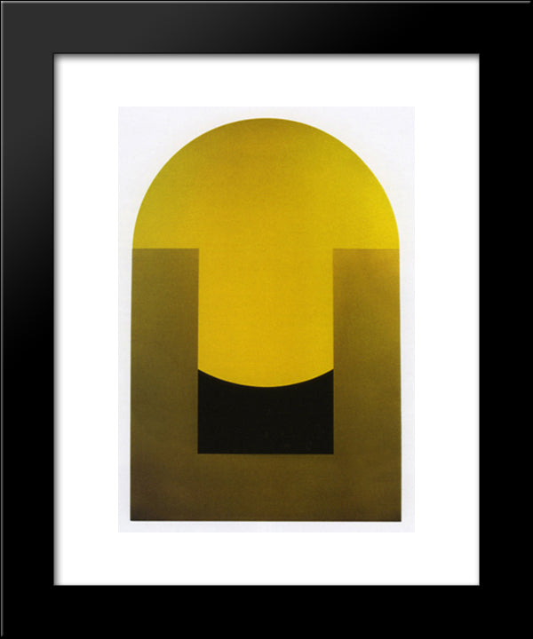 Rising Sun 20x24 Black Modern Wood Framed Art Print Poster by Valledor, Leo
