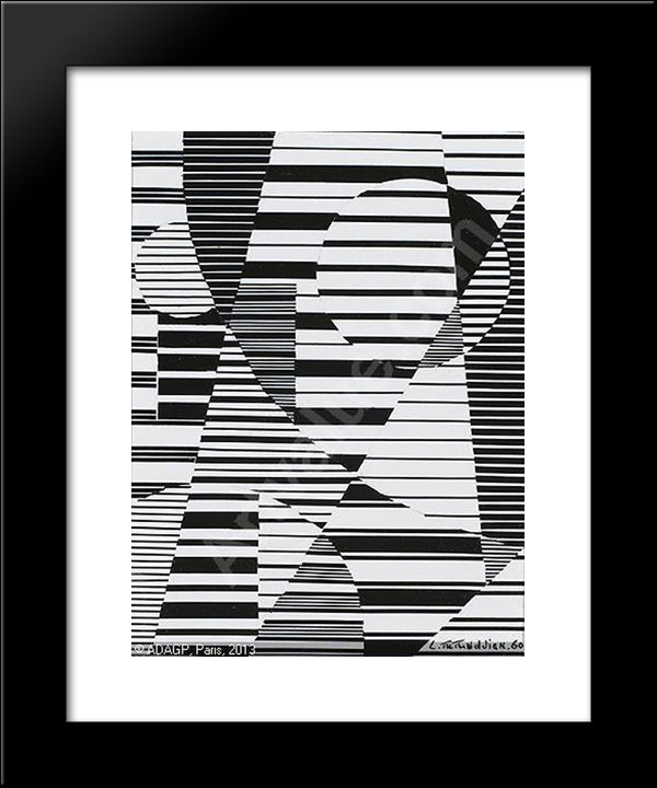 Abstract Composition 20x24 Black Modern Wood Framed Art Print Poster by Tutundjian, Leon Arthur