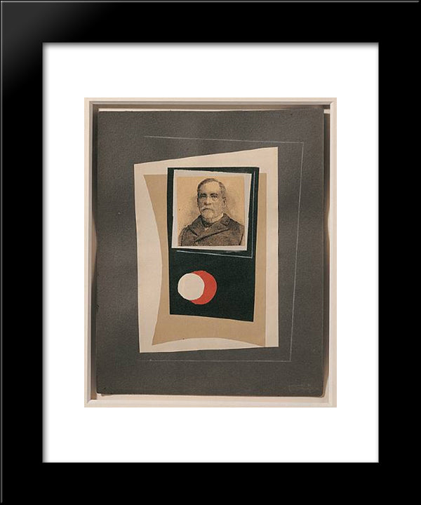 Louis Pasteur 20x24 Black Modern Wood Framed Art Print Poster by Tutundjian, Leon Arthur