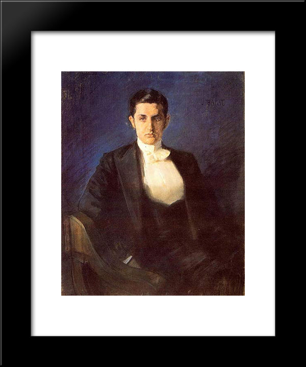 Dmitry Filosof Portrait 20x24 Black Modern Wood Framed Art Print Poster by Bakst, Leon
