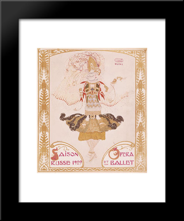 Front Cover Of Comoedia 20x24 Black Modern Wood Framed Art Print Poster by Bakst, Leon