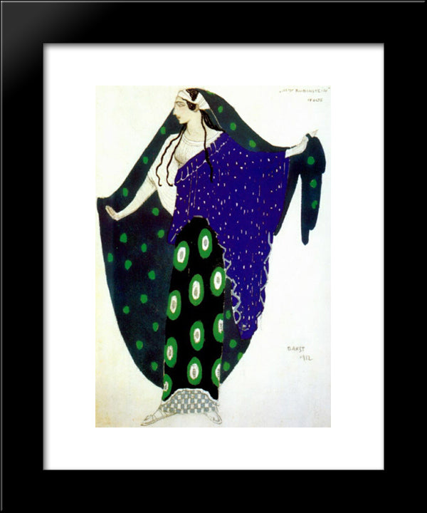 Helene De Sparte Ida Rubinstein In Act Iv 20x24 Black Modern Wood Framed Art Print Poster by Bakst, Leon