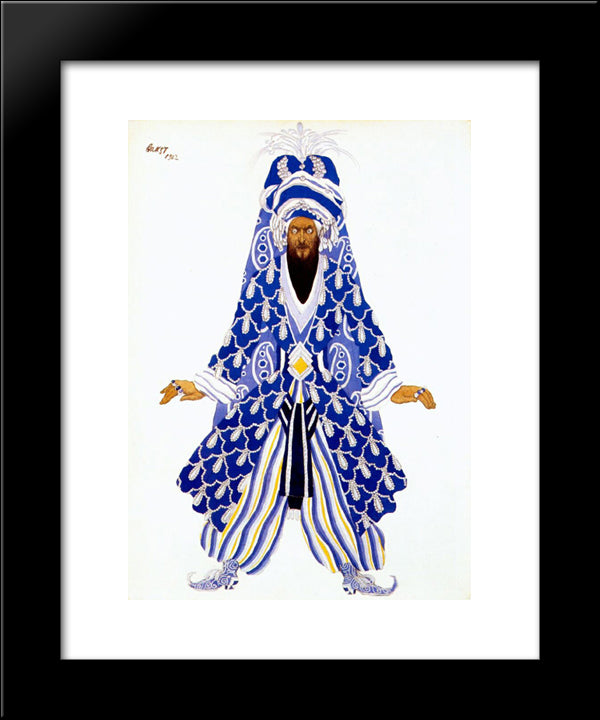 Le Sultan Vindicatif 20x24 Black Modern Wood Framed Art Print Poster by Bakst, Leon