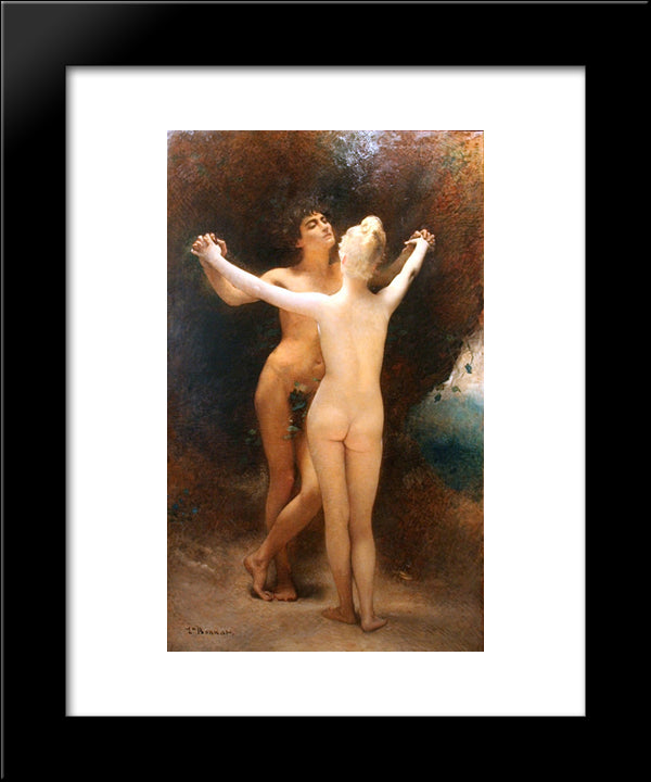 Idylle 20x24 Black Modern Wood Framed Art Print Poster by Bonnat, Leon
