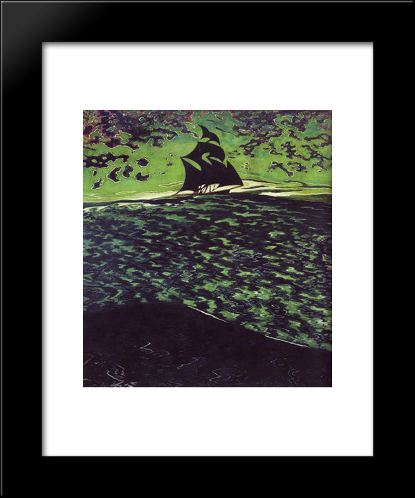 Sailing Vessel At Sea 20x24 Black Modern Wood Framed Art Print Poster by Spilliaert, Leon