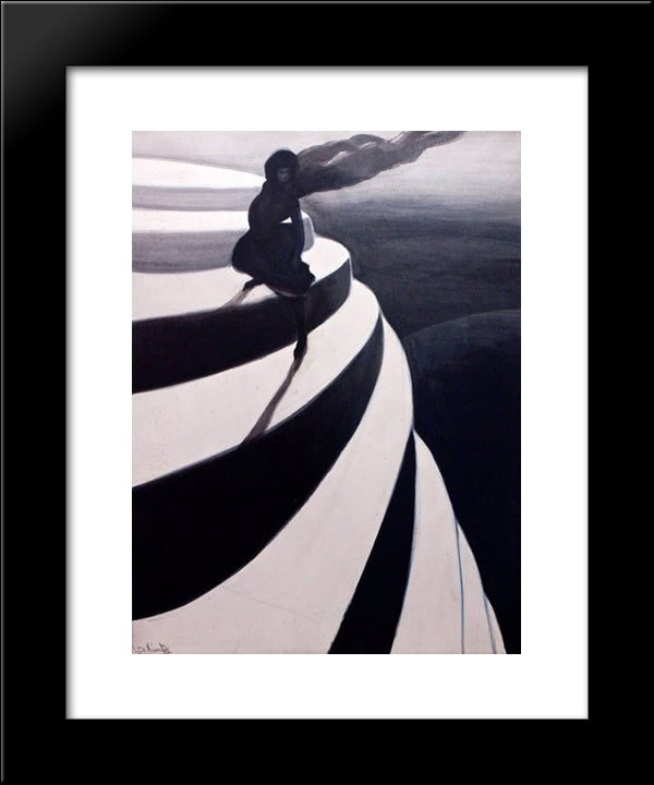 Vertigo 20x24 Black Modern Wood Framed Art Print Poster by Spilliaert, Leon