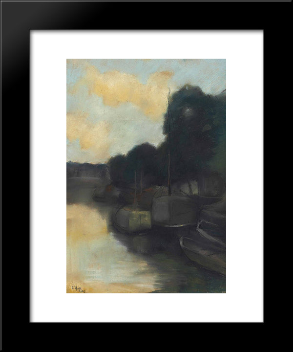 On The Channel 20x24 Black Modern Wood Framed Art Print Poster by Ury, Lesser