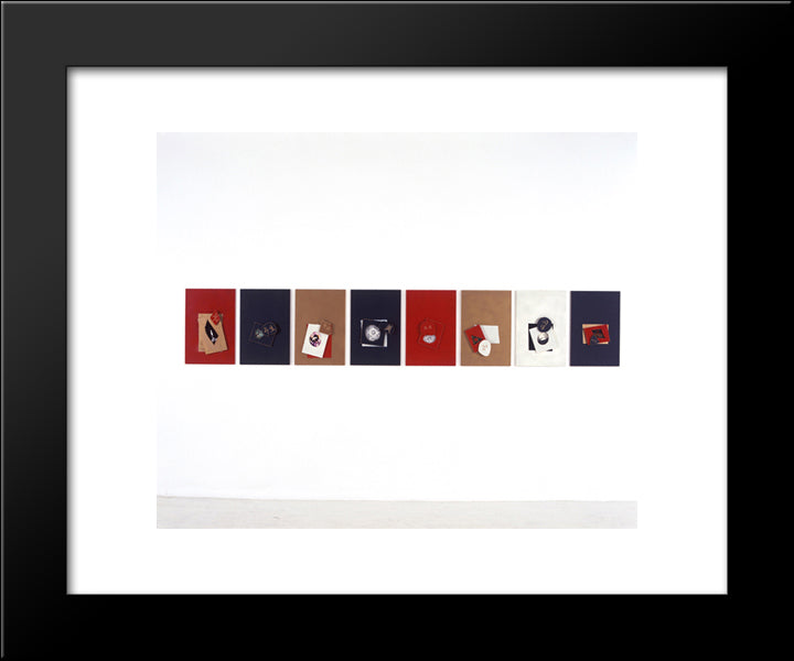 Untitled (Reliefs With Moveable Parts) 20x24 Black Modern Wood Framed Art Print Poster by Yuan Chia, Li