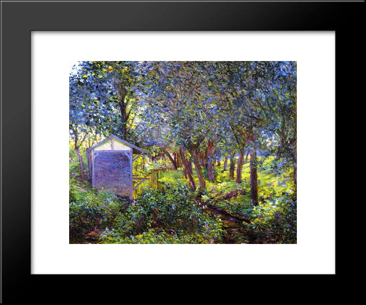 Giverny Landscae, In Monet'S Garden 20x24 Black Modern Wood Framed Art Print Poster by Cabot Perry, Lilla