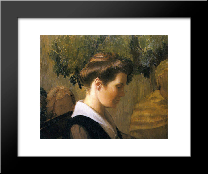 Meditation 20x24 Black Modern Wood Framed Art Print Poster by Cabot Perry, Lilla