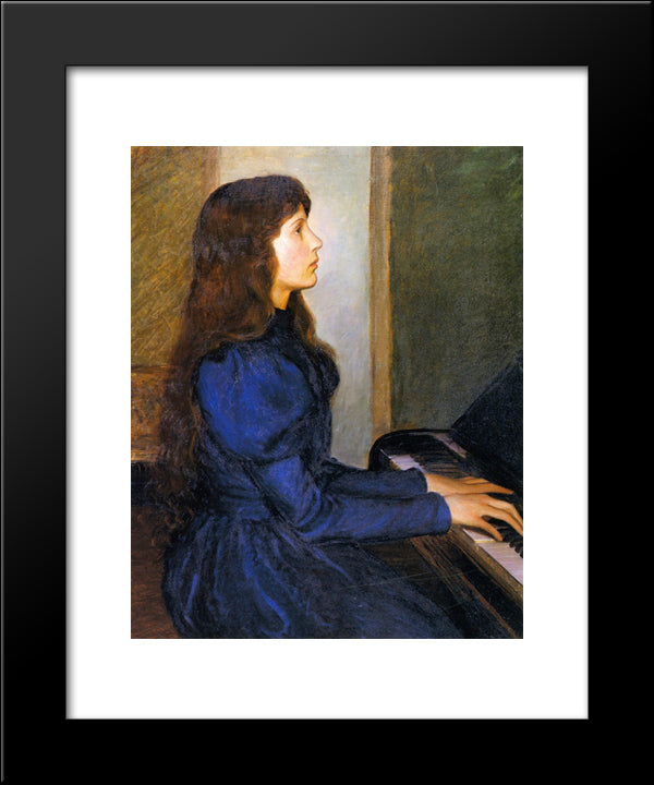 Playing By Heart 20x24 Black Modern Wood Framed Art Print Poster by Cabot Perry, Lilla