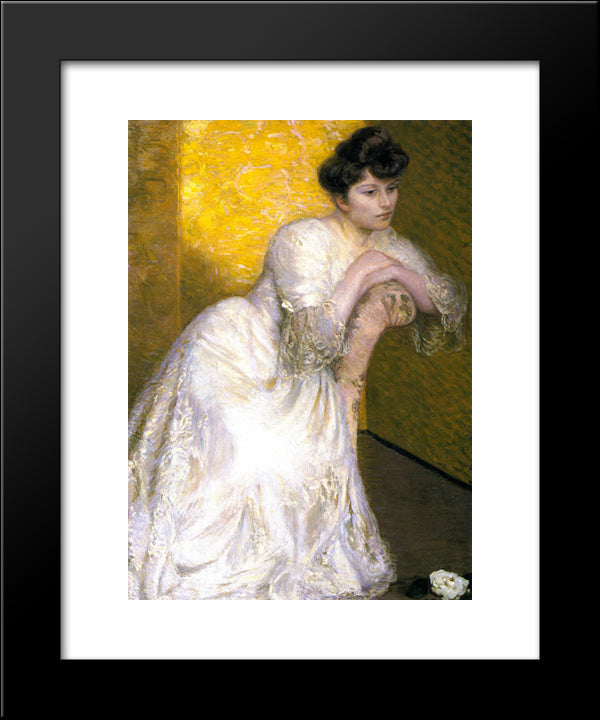 The Yellow Screen 20x24 Black Modern Wood Framed Art Print Poster by Cabot Perry, Lilla