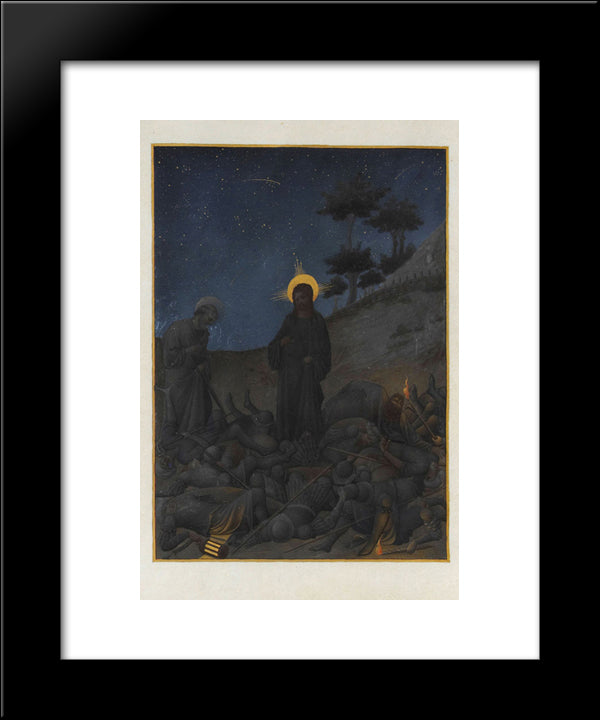 Christ In Gethsemane 20x24 Black Modern Wood Framed Art Print Poster by Limbourg Brothers