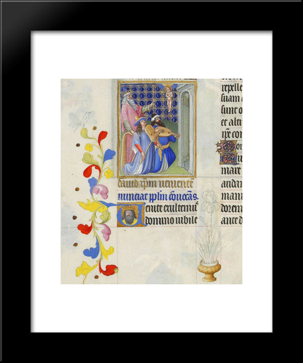 David Foresee The Coming Of Christ 20x24 Black Modern Wood Framed Art Print Poster by Limbourg Brothers