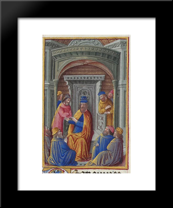 Psalm Cxxvii 20x24 Black Modern Wood Framed Art Print Poster by Limbourg Brothers