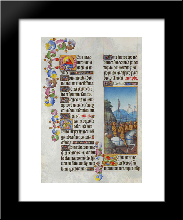 Psalm Lxviii 20x24 Black Modern Wood Framed Art Print Poster by Limbourg Brothers