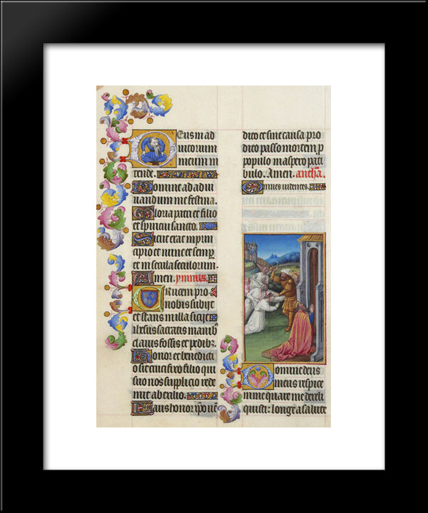 Psalm Xxi 20x24 Black Modern Wood Framed Art Print Poster by Limbourg Brothers
